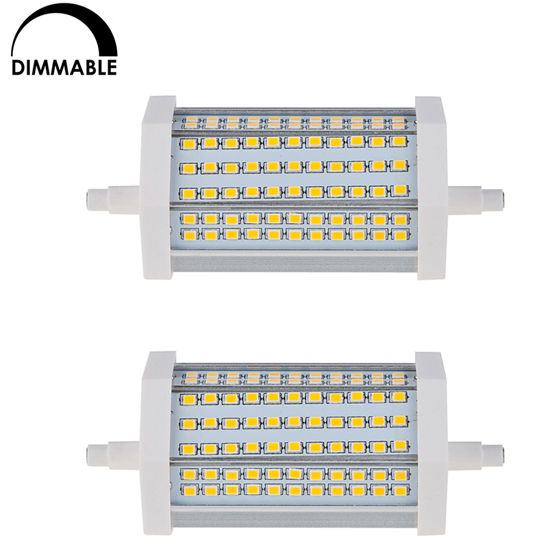100-240V AC, Dimmable 118mm R7s LED Bulb, 15 Watts, 130W Equivalent, 2-Pack